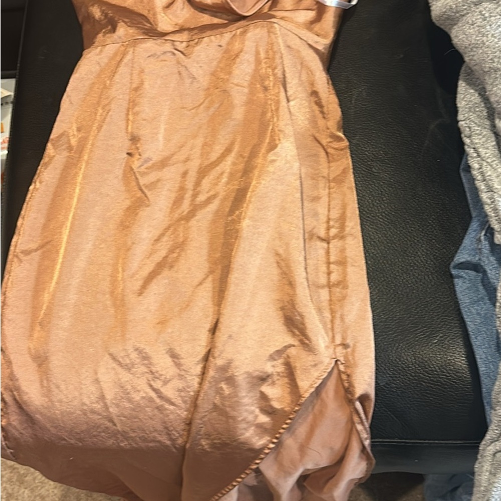 Elegant Tan Evening Dress